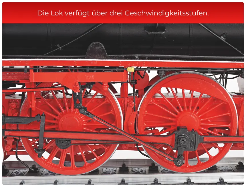Die Lok verfügt über drei Geschwindigkeitsstufen