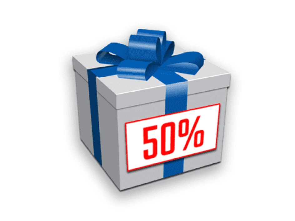 50% Rabatt auf die erste Lieferung