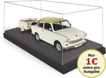 Premium-Vitrine für den Trabant mit Sockel