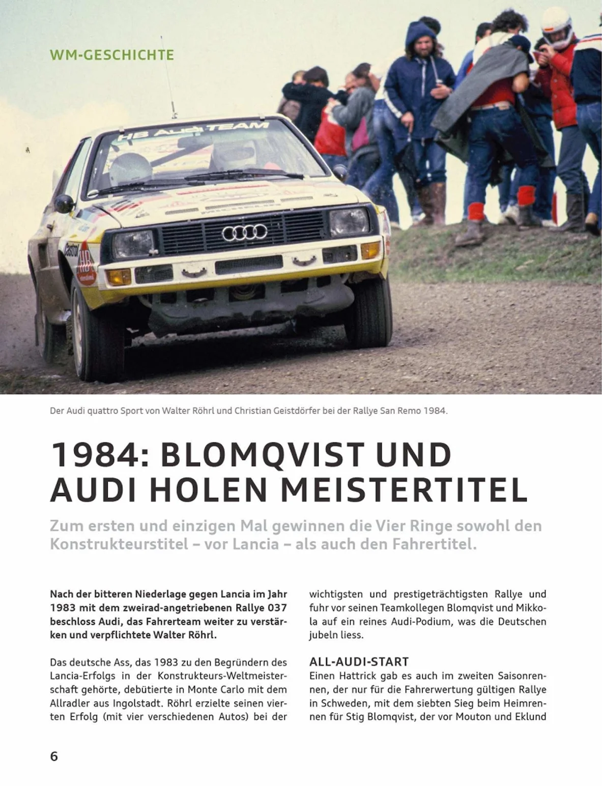 Audi rallye Quattro A2: Die Rallye-Legende ist zurück