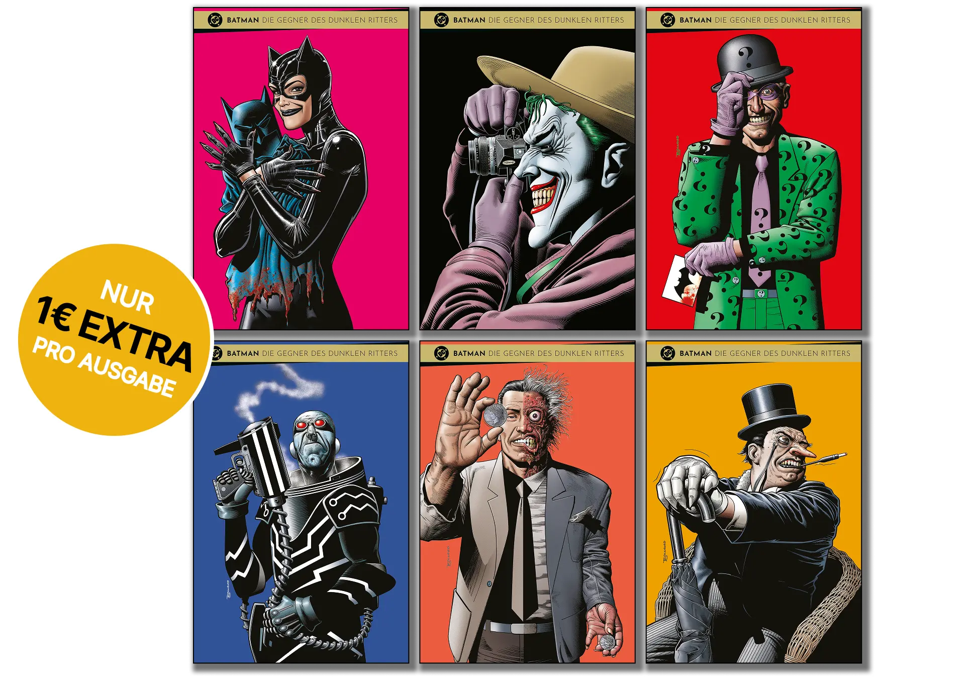 Riddler, Mr. Freeze, Two-Face, Der Penguin, Catwoman, Der Joker
