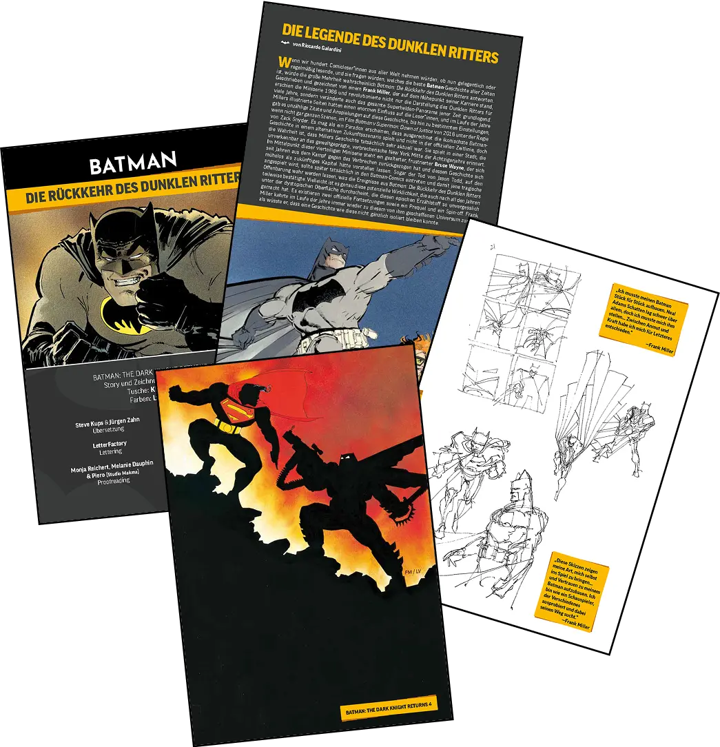 Batman Sondercover, Originaldrehbücher, Skizzen, Batman Artwork