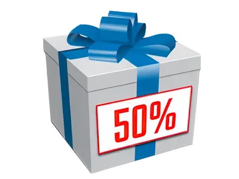 50% Kennenlern-Rabatt