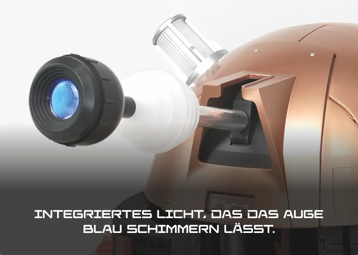 Integriertes Licht, das das Auge Blau schimmern lässt