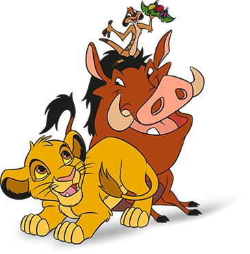 Timon + Pumbaa + Simba