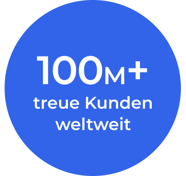 100T+ treue Kunden weltweit